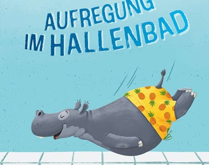 Nilpferd und Fischotter im Hallenbad.