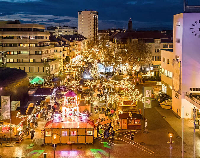 Strahlende Lichter auf der Bodensee-Weihnacht.